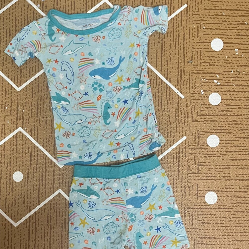 GUC Little Sleepies Sea Animals Shortie Pajamas (6-12 Mos)